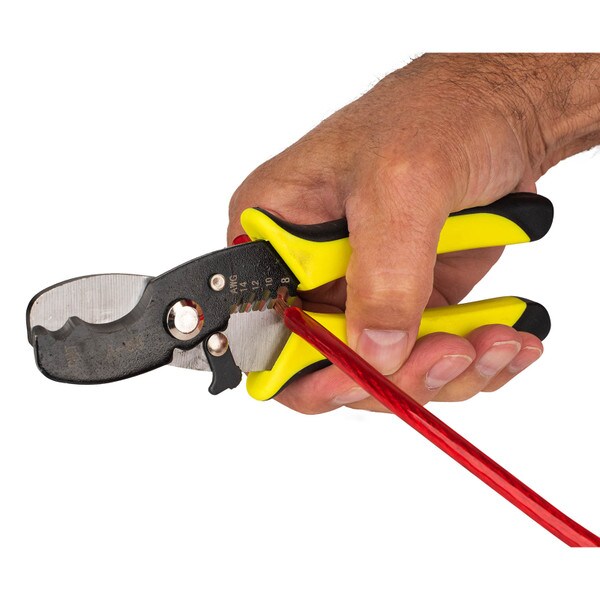 Main product image for Coax/Stranded Large Gauge Wire Cutter with Wire Stripper 14-8 AWG360-625